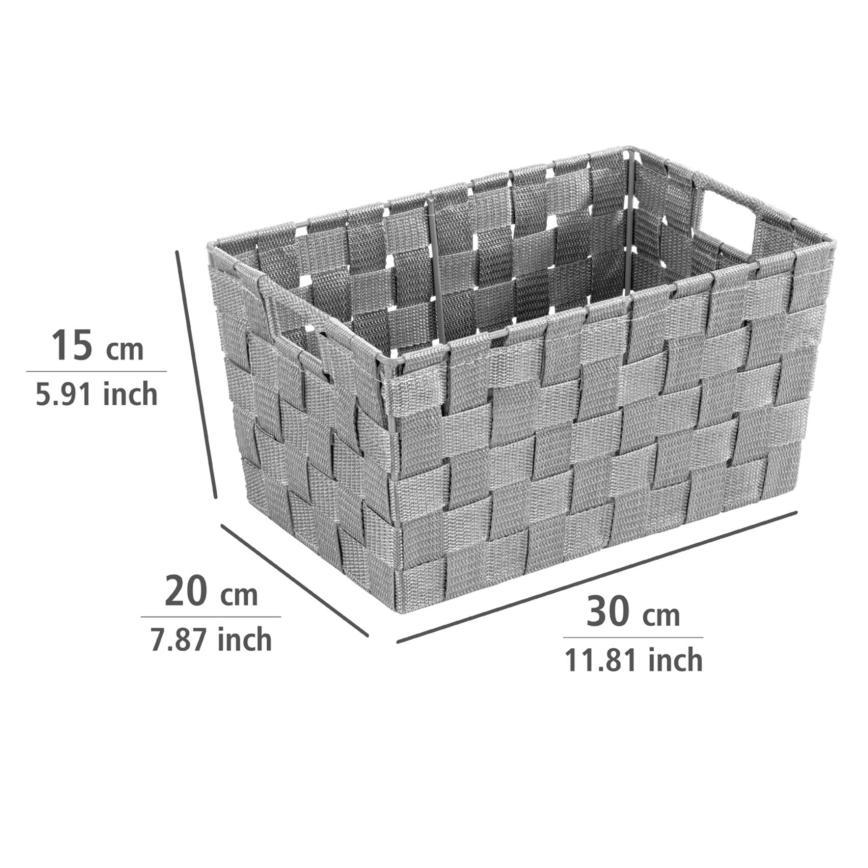 WENKO 22791100 - Panier ADRIA 30x20 cm gris