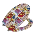 WENKO 22797100-WC abattant WC POP-ART 45x38 cm multicolore/argenté