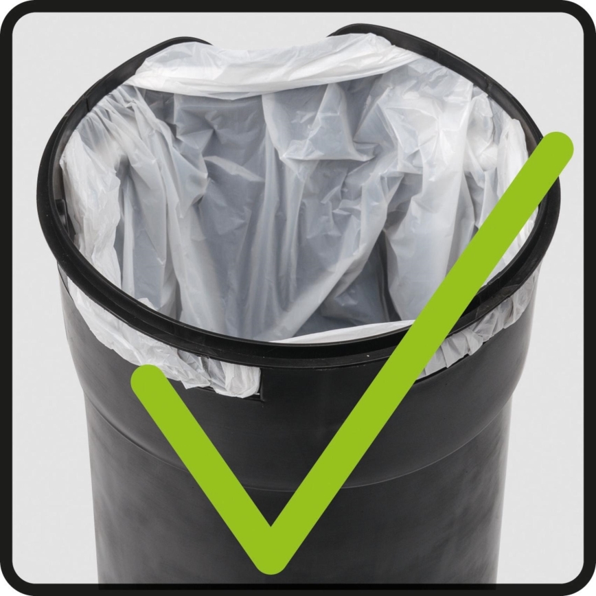 WENKO 22829100 - Poubelle LEMAN 17x25 cm inox satiné/noir