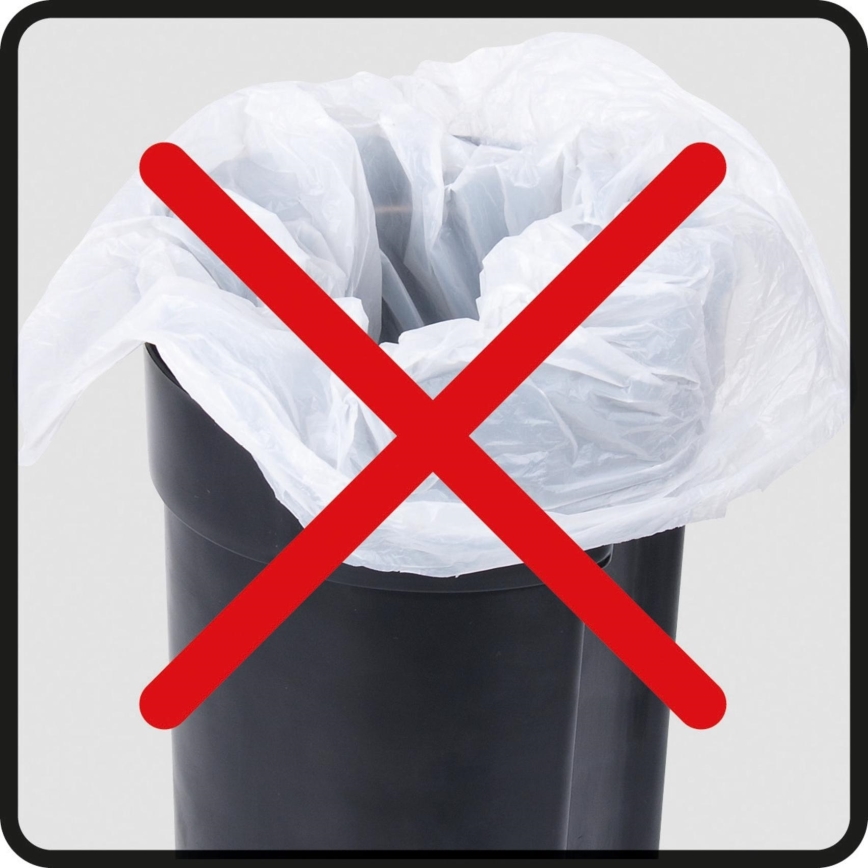 WENKO 22829100 - Poubelle LEMAN 17x25 cm inox satiné/noir