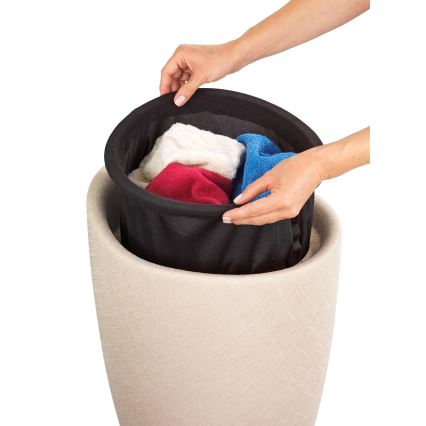 WENKO 22834100 - Tabouret CANDY 36x50,5 cm beige/noir