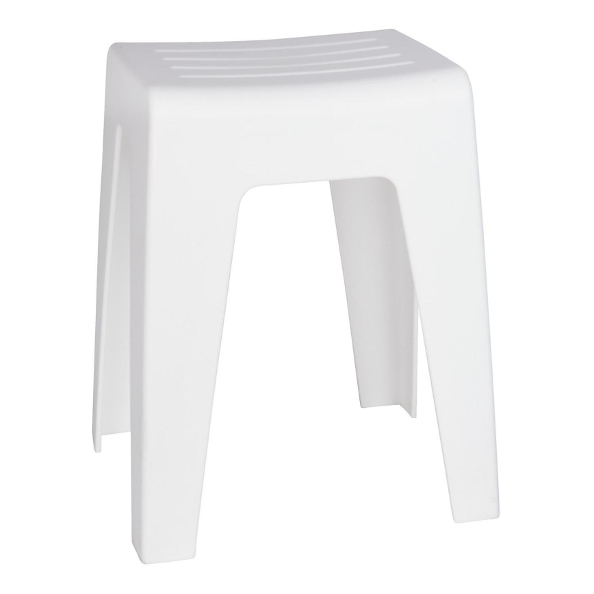 WENKO 22943100 - Tabouret KUMBA 38x47 cm blanc