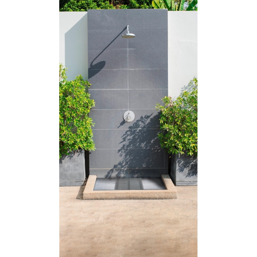 WENKO 22947100-Tapis de douche INTÉRIEUR & EXTÉRIEUR 55x55 cm gris