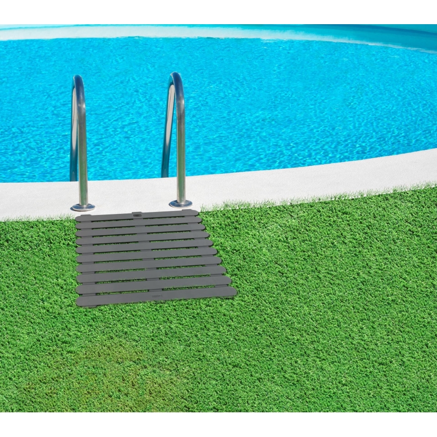 WENKO 22947100-Tapis de douche INTÉRIEUR & EXTÉRIEUR 55x55 cm gris