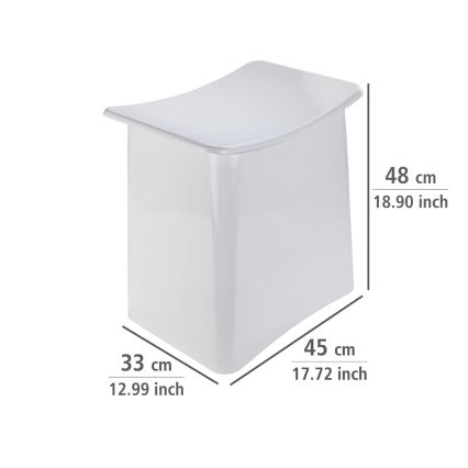 WENKO 22949100 - Tabouret WING 45 x 48 cm blanc/noir
