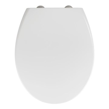 WENKO 22973100-WC abattant WC DELOS 44,5x37,5 cm blanc/argenté