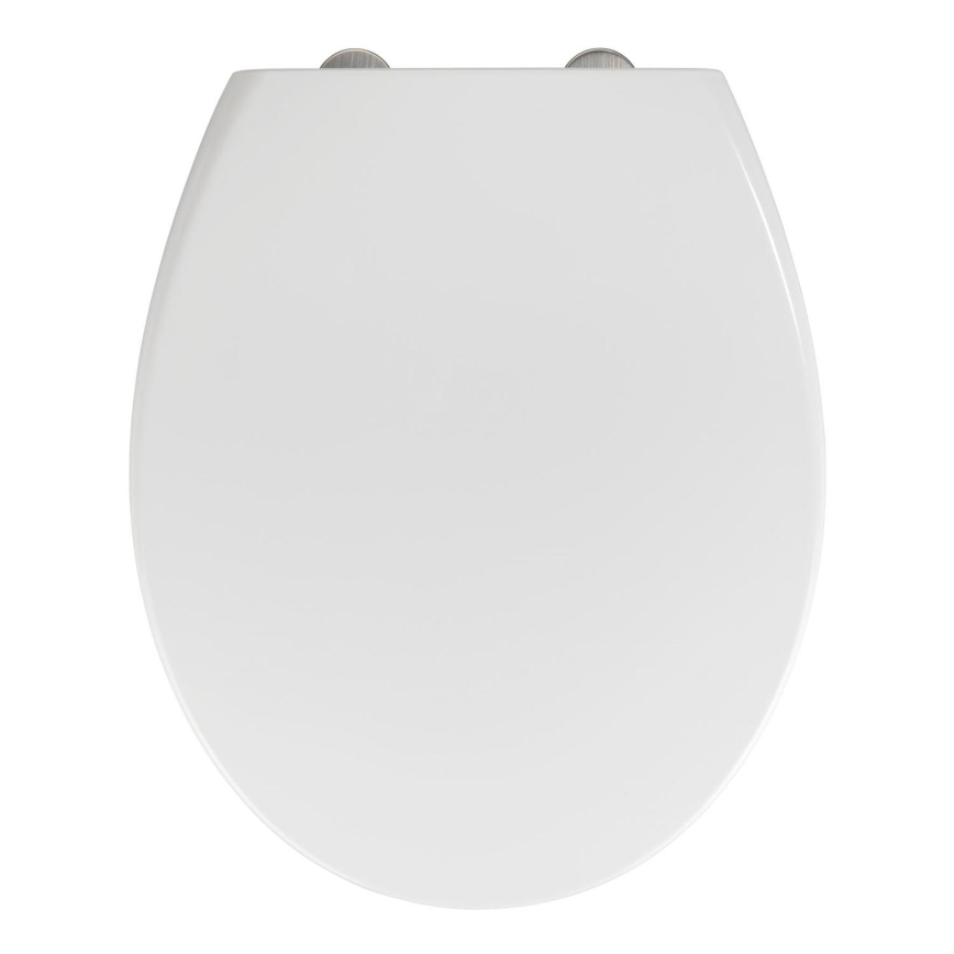 WENKO 22973100-WC abattant WC DELOS 44,5x37,5 cm blanc/argenté