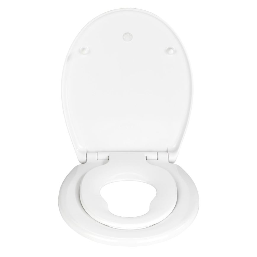WENKO 22973100-WC abattant WC DELOS 44,5x37,5 cm blanc/argenté
