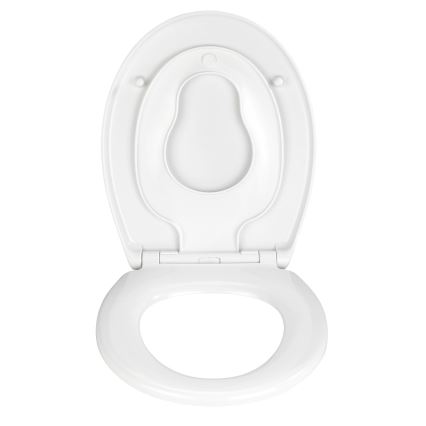 WENKO 22973100-WC abattant WC DELOS 44,5x37,5 cm blanc/argenté