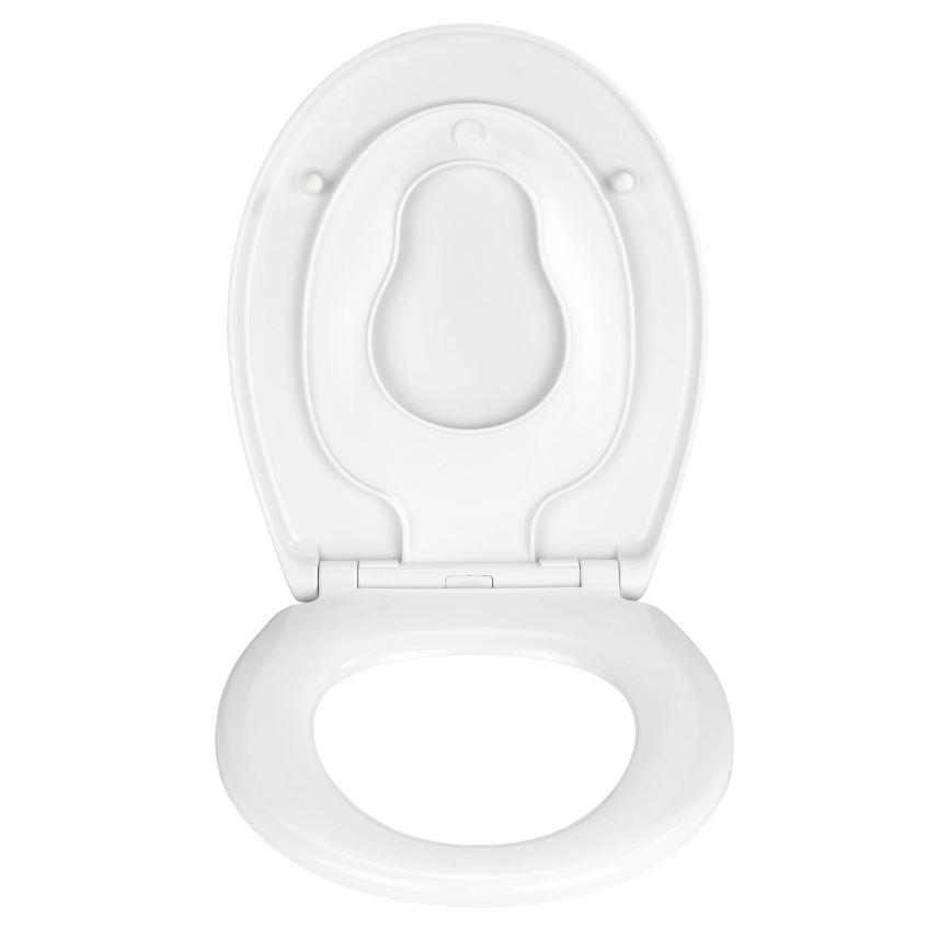 WENKO 22973100-WC abattant WC DELOS 44,5x37,5 cm blanc/argenté