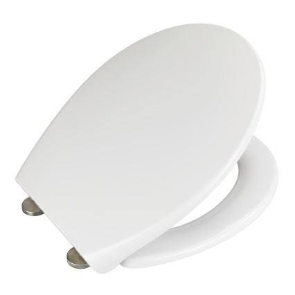 WENKO 22973100-WC abattant WC DELOS 44,5x37,5 cm blanc/argenté