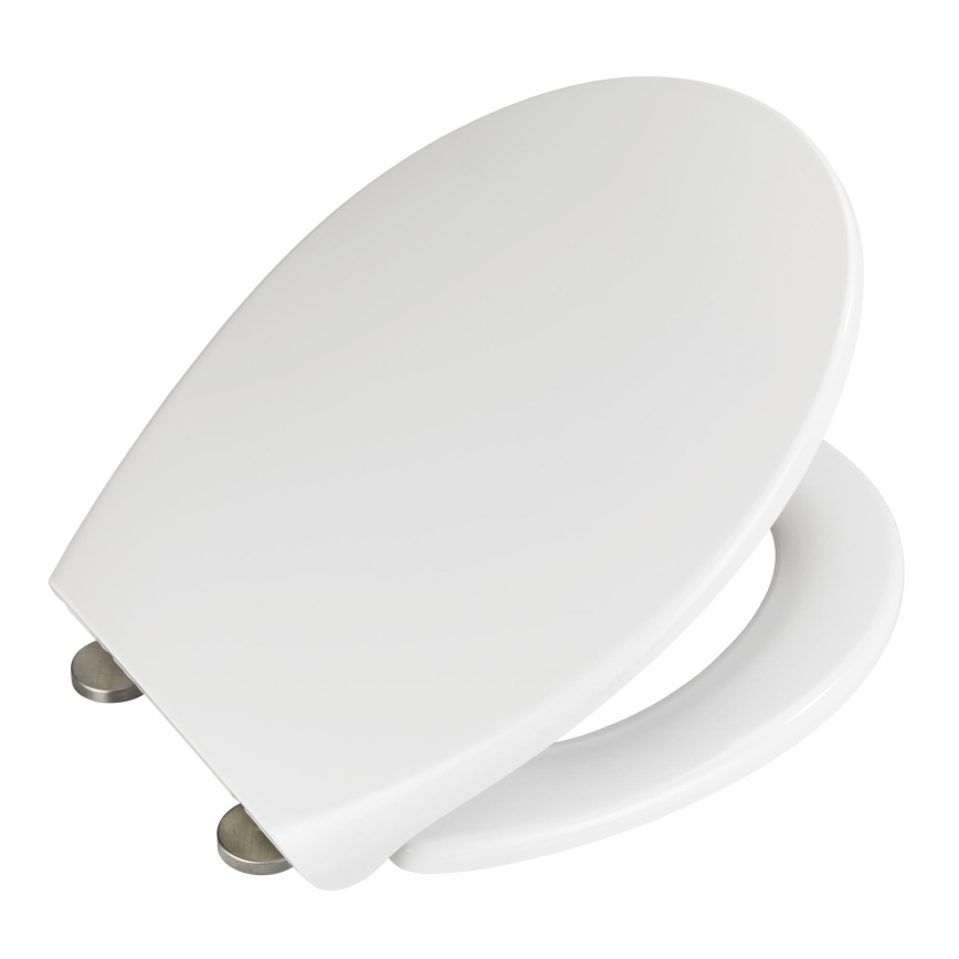 WENKO 22973100-WC abattant WC DELOS 44,5x37,5 cm blanc/argenté