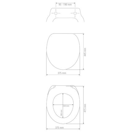 WENKO 22973100-WC abattant WC DELOS 44,5x37,5 cm blanc/argenté