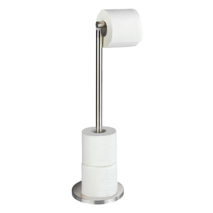 WENKO 22985100 - Porte-papier toilette 21x55 cm en acier inoxydable/argenté