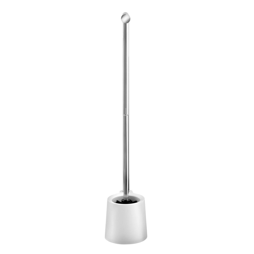 WENKO 22989100 - Brosse WC AVOLA 13x70 cm acier inoxydable/blanc/argenté