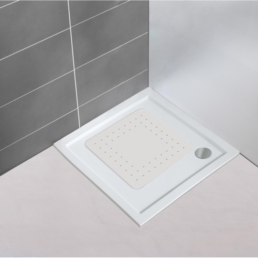 WENKO 23135100-Tapis de douche MIRASOL 54 x 54 cm blanc