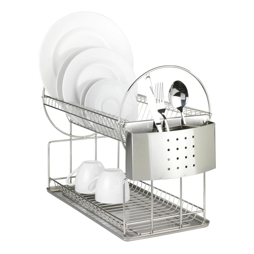 WENKO 2329100 - Égouttoir à vaisselle DUO 21x33 cm inox/argenté