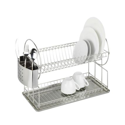 WENKO 2329100 - Égouttoir à vaisselle DUO 21x33 cm inox/argenté
