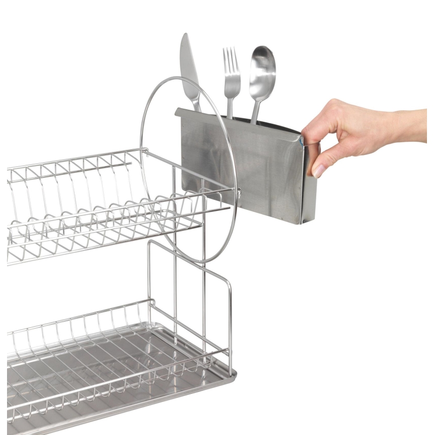 WENKO 2329100 - Égouttoir à vaisselle DUO 21x33 cm inox/argenté