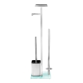 WENKO 23364100 - Brosse WC DEBAR 21x70,5 cm inox/satiné/blanc