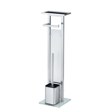 WENKO 23364100 - Brosse WC DEBAR 21x70,5 cm inox/satiné/blanc