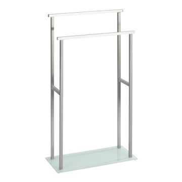 WENKO 23438100 - Porte-serviettes sur pied DEBAR 20 x 83 cm inox/satiné/blanc