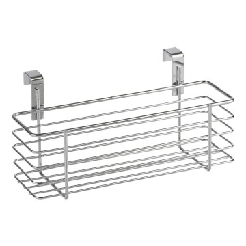WENKO 2344100 - Panier SLIM 24x11,5 cm chrome brillant/noir