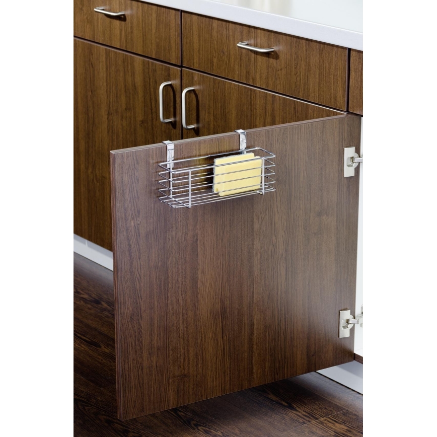 WENKO 2344100 - Panier SLIM 24x11,5 cm chrome brillant/noir