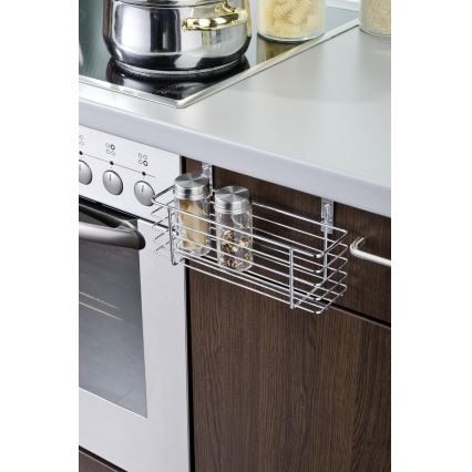 WENKO 2344100 - Panier SLIM 24x11,5 cm chrome brillant/noir