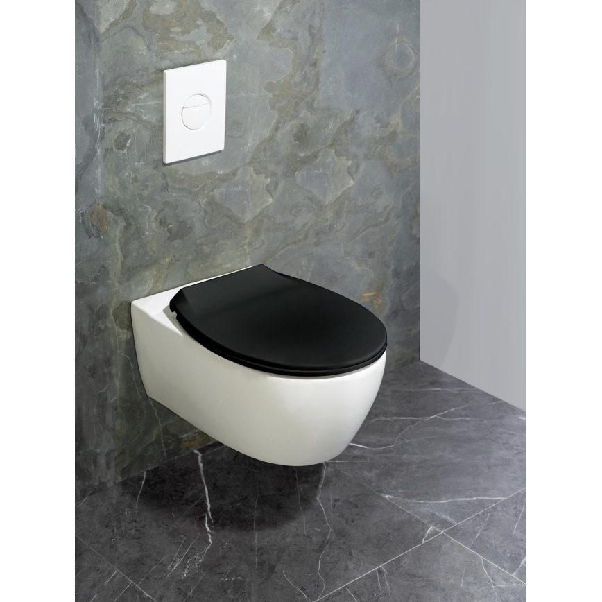 WENKO 23443100 - Abattant WC KOS 44x37 cm noir