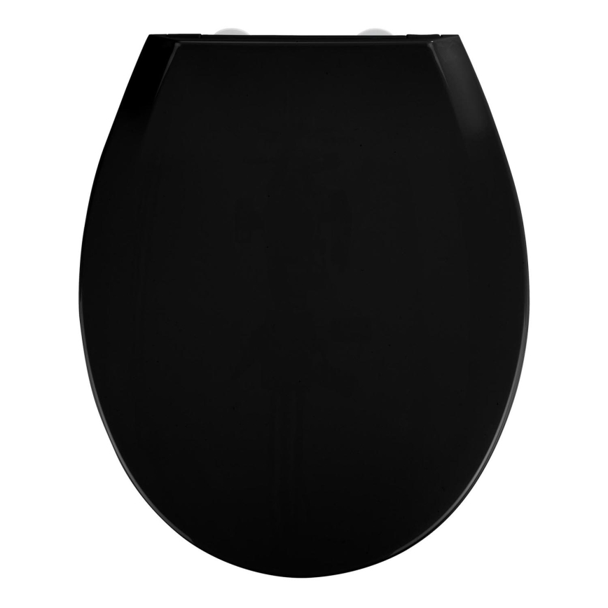 WENKO 23443100-WC abattant WC KOS 44x37 cm noir/argenté