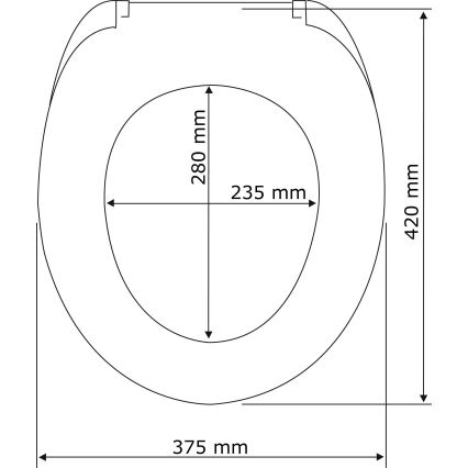 WENKO 23443100-WC abattant WC KOS 44x37 cm noir/argenté