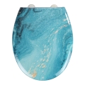 WENKO 23571100-WC siège WC renforcé 300/350 kg, 44,5 x 37 cm, multicolore/argenté