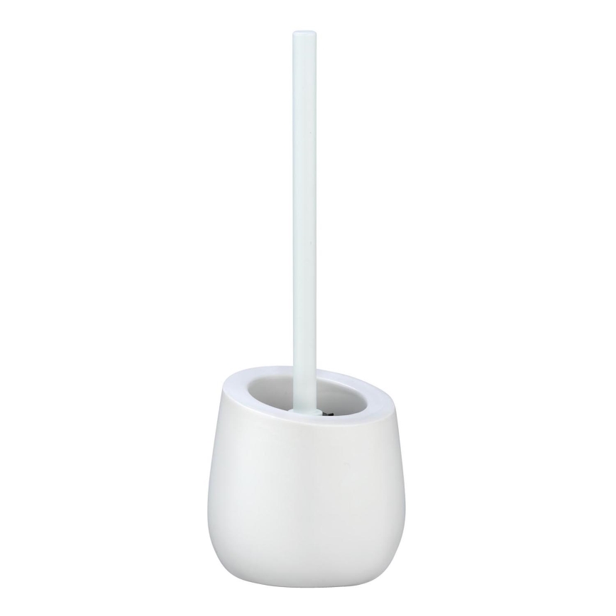 WENKO 23646100 - Brosse WC BADI 13,5x38 cm blanche