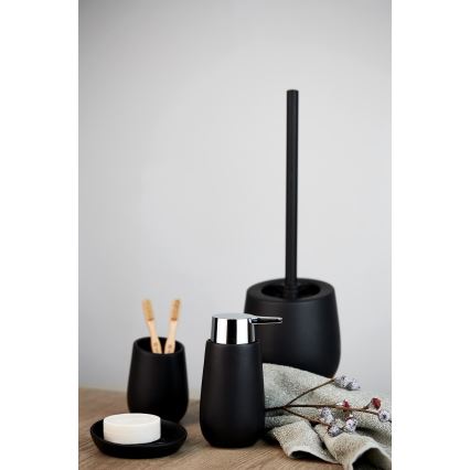 WENKO 23653100 - Porte-savon BADI 11,5 x 3 cm noir