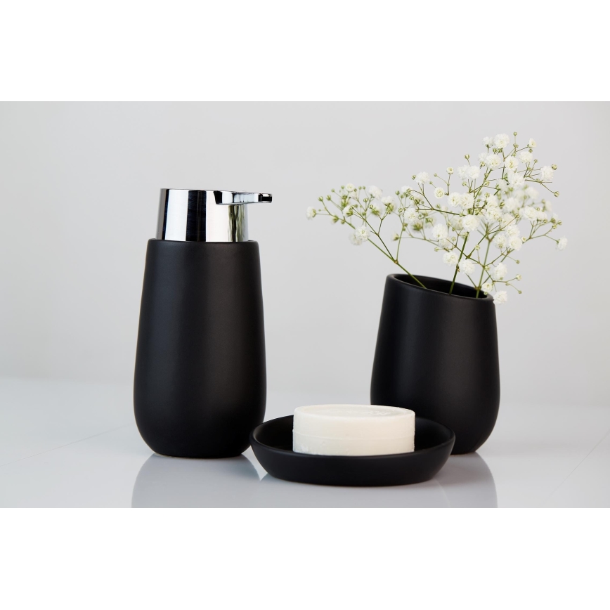 WENKO 23653100 - Porte-savon BADI 11,5 x 3 cm noir