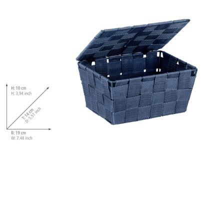 WENKO 23786100 - Panier ADRIA 19x14 cm bleu