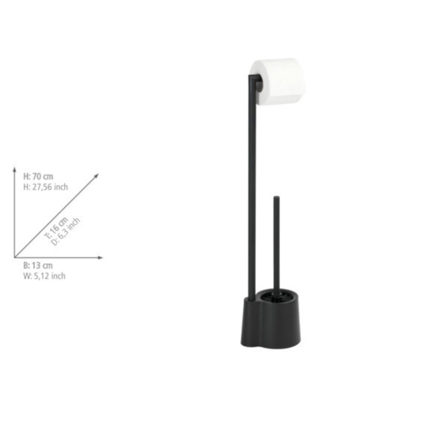 WENKO 23804100 - Brosse WC AVOLA 13x70 cm inox/noir