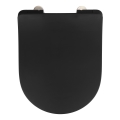 WENKO 23827100-WC Siège WC SEDILO 45,2 x 36,2 cm noir/argenté