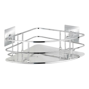WENKO 23856800 - Étagère TURBO-LOC QUADRO ED., 27,5 x 19,3 cm, en acier inoxydable, finition chromée brillante