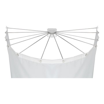 WENKO 23863100 - Support de douche 96 x 72 cm, acier inoxydable/blanc