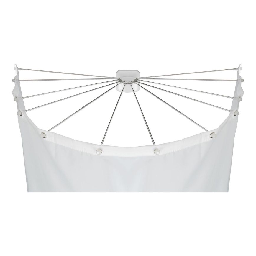 WENKO 23863100 - Support de douche 96 x 72 cm, acier inoxydable/blanc