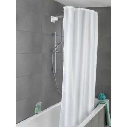 WENKO 23863100 - Support de douche 96 x 72 cm, acier inoxydable/blanc