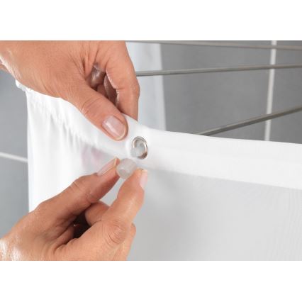 WENKO 23863100 - Support de douche 96 x 72 cm, acier inoxydable/blanc