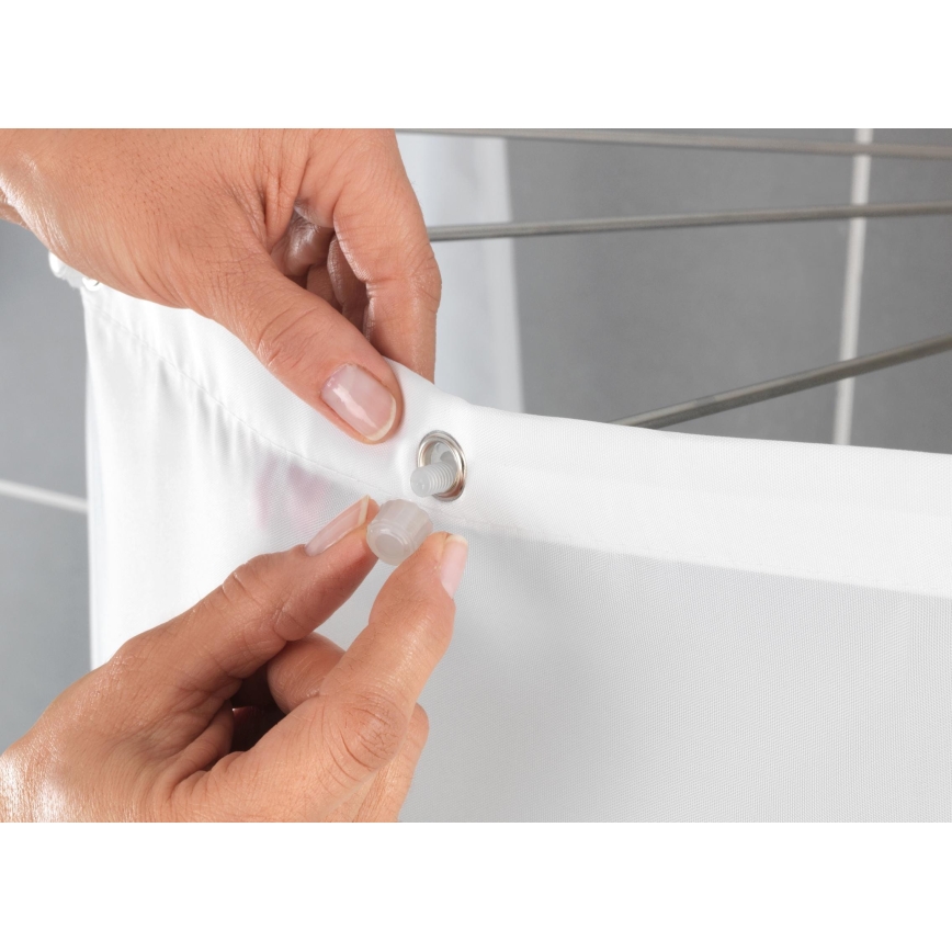 WENKO 23863100 - Support de douche 96 x 72 cm, acier inoxydable/blanc