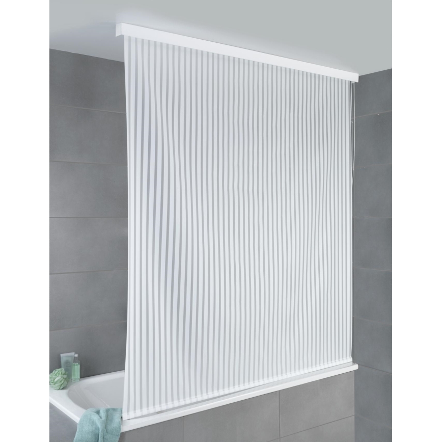 WENKO 23864100 - Store enroulable pour douche 132x240 cm blanc