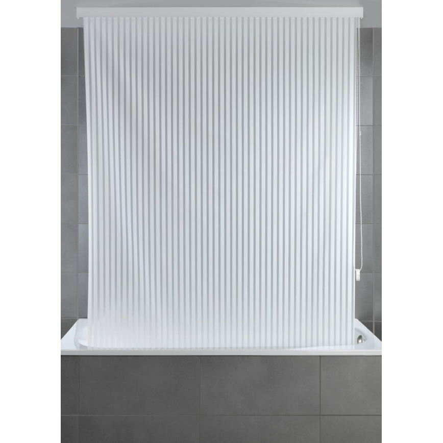 WENKO 23864100 - Store enroulable pour douche 132x240 cm blanc