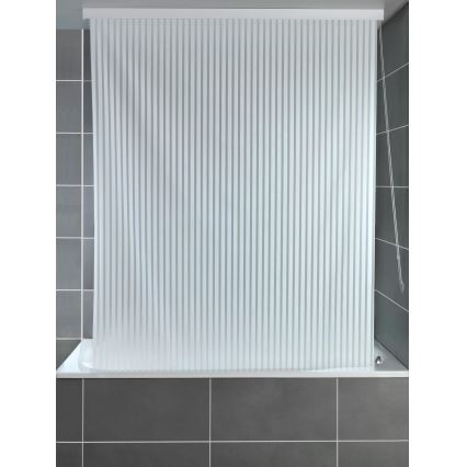 WENKO 23864100 - Store enroulable pour douche 132x240 cm blanc