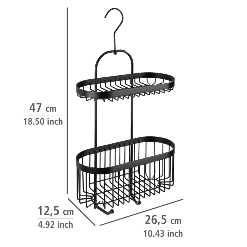 WENKO 23880100 – Étagère CLASSIC PL. SCHWARZ 26,5x47 cm noire