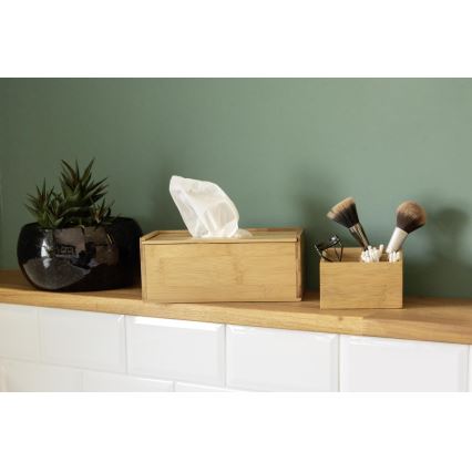 WENKO 23925100 - Boîte à mouchoirs TERRA 25x13 cm marron